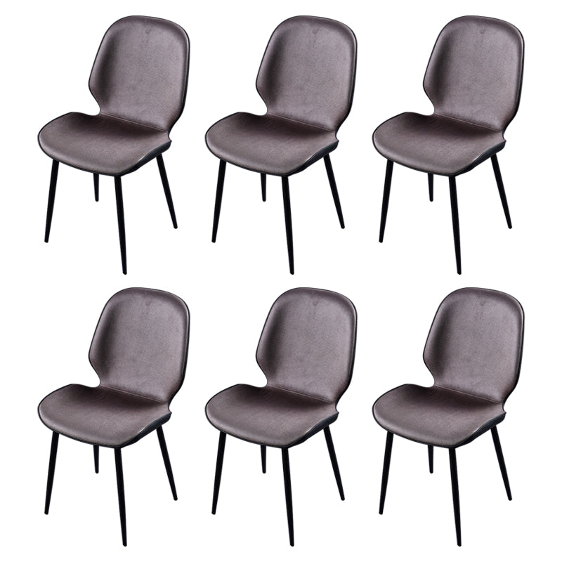 Scandinavian Conference Room Side Chair Matte Upholstered Finish Parsons Dining Chairs Dark Brown 6 Piece Set Black Clearhalo ' kitchen&dining_furn' 'Dining Chairs' 'Dining Tables & Seating' 'dining_chair' 'furn' 'furn_dining_chair' 'Furniture' 'furniture_dining_chair' 'Kitchen & Dining Furniture' 'kitchen' 3956240