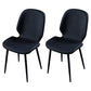 Scandinavian Conference Room Side Chair Matte Upholstered Finish Parsons Dining Chairs Black 2 Piece Set Black Clearhalo ' kitchen&dining_furn' 'Dining Chairs' 'Dining Tables & Seating' 'dining_chair' 'furn' 'furn_dining_chair' 'Furniture' 'furniture_dining_chair' 'Kitchen & Dining Furniture' 'kitchen' 3956244