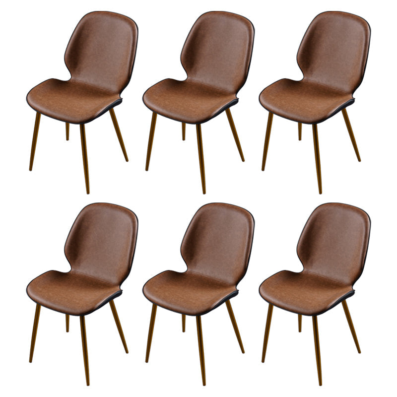 Scandinavian Conference Room Side Chair Matte Upholstered Finish Parsons Dining Chairs Brown 6 Piece Set Brass Gold Clearhalo ' kitchen&dining_furn' 'Dining Chairs' 'Dining Tables & Seating' 'dining_chair' 'furn' 'furn_dining_chair' 'Furniture' 'furniture_dining_chair' 'Kitchen & Dining Furniture' 'kitchen' 3956249