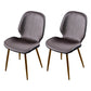 Scandinavian Conference Room Side Chair Matte Upholstered Finish Parsons Dining Chairs Dark Brown 2 Piece Set Brass Gold Clearhalo ' kitchen&dining_furn' 'Dining Chairs' 'Dining Tables & Seating' 'dining_chair' 'furn' 'furn_dining_chair' 'Furniture' 'furniture_dining_chair' 'Kitchen & Dining Furniture' 'kitchen' 3956250