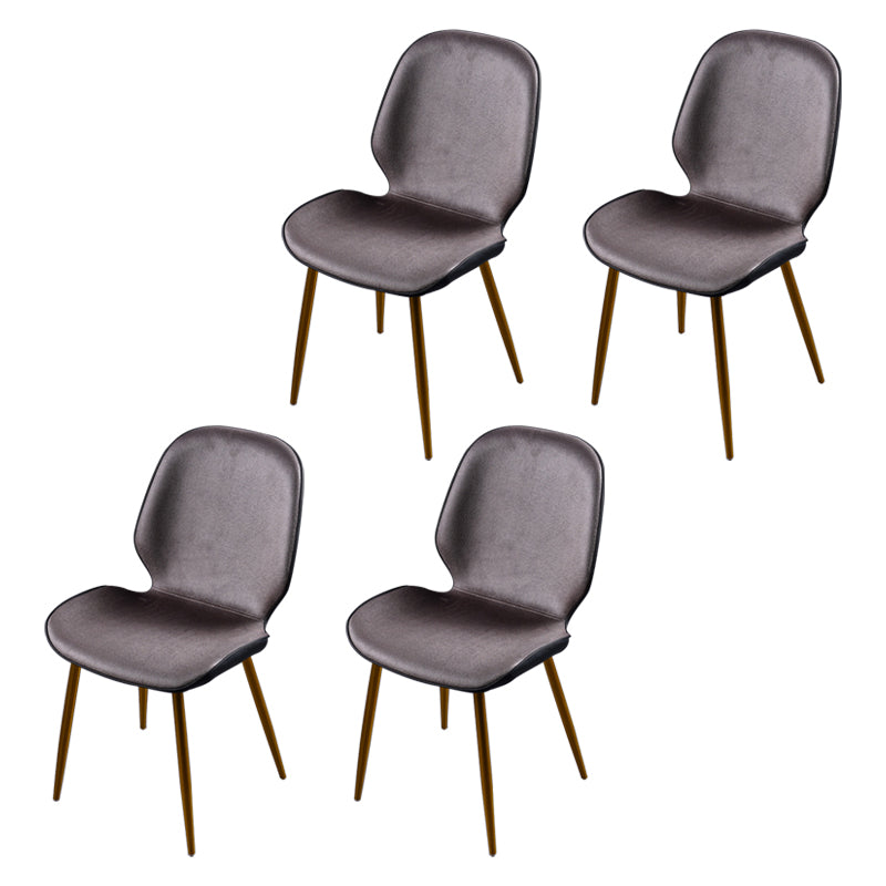 Scandinavian Conference Room Side Chair Matte Upholstered Finish Parsons Dining Chairs Dark Brown 4 Piece Set Brass Gold Clearhalo ' kitchen&dining_furn' 'Dining Chairs' 'Dining Tables & Seating' 'dining_chair' 'furn' 'furn_dining_chair' 'Furniture' 'furniture_dining_chair' 'Kitchen & Dining Furniture' 'kitchen' 3956251