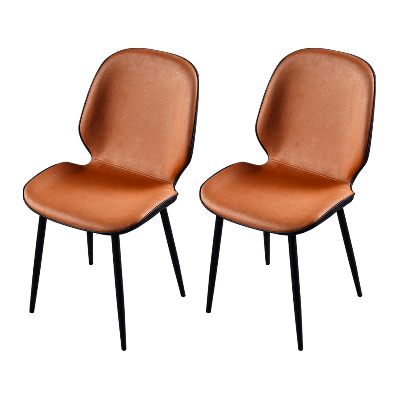 Scandinavian Conference Room Side Chair Matte Upholstered Finish Parsons Dining Chairs Fluorescent Orange 2 Piece Set Black Clearhalo ' kitchen&dining_furn' 'Dining Chairs' 'Dining Tables & Seating' 'dining_chair' 'furn' 'furn_dining_chair' 'Furniture' 'furniture_dining_chair' 'Kitchen & Dining Furniture' 'kitchen' 3956253