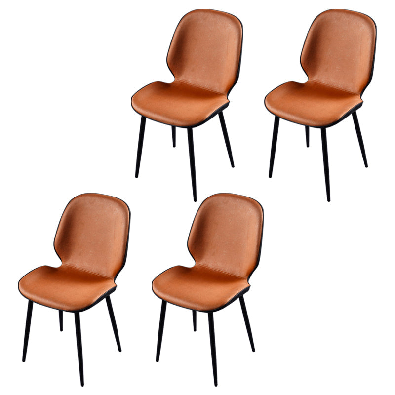 Scandinavian Conference Room Side Chair Matte Upholstered Finish Parsons Dining Chairs Fluorescent Orange 4 Piece Set Black Clearhalo ' kitchen&dining_furn' 'Dining Chairs' 'Dining Tables & Seating' 'dining_chair' 'furn' 'furn_dining_chair' 'Furniture' 'furniture_dining_chair' 'Kitchen & Dining Furniture' 'kitchen' 3956254