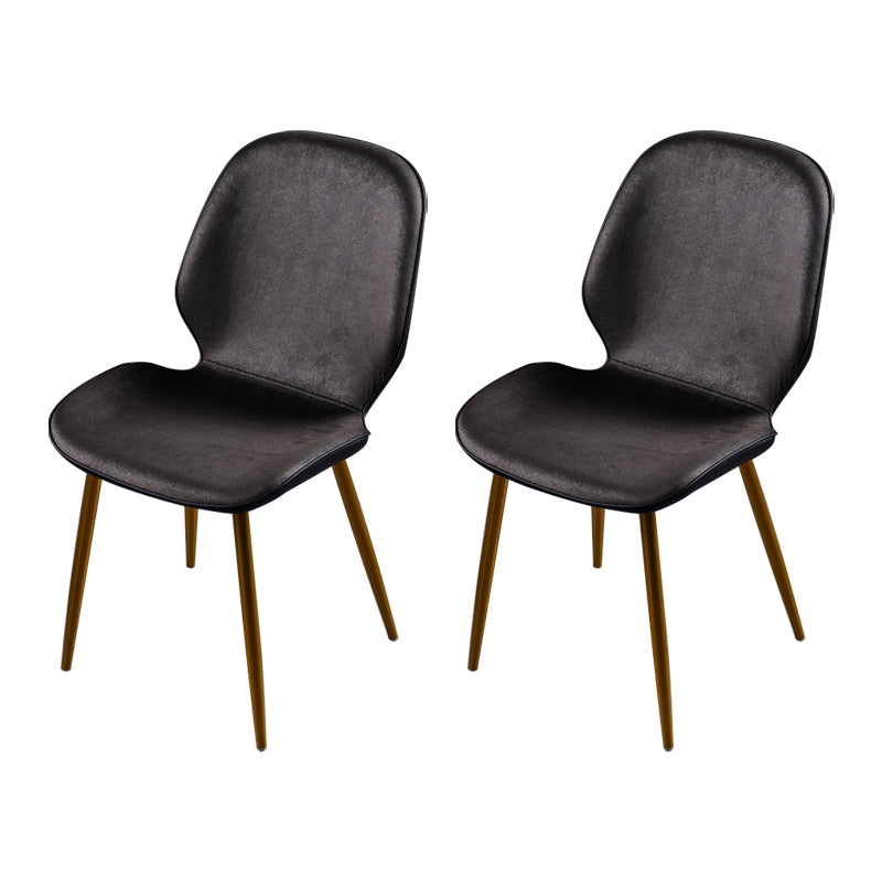 Scandinavian Conference Room Side Chair Matte Upholstered Finish Parsons Dining Chairs Dark Gray 2 Piece Set Brass Gold Clearhalo ' kitchen&dining_furn' 'Dining Chairs' 'Dining Tables & Seating' 'dining_chair' 'furn' 'furn_dining_chair' 'Furniture' 'furniture_dining_chair' 'Kitchen & Dining Furniture' 'kitchen' 3956256