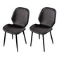 Scandinavian Conference Room Side Chair Matte Upholstered Finish Parsons Dining Chairs Dark Gray 2 Piece Set Black Clearhalo ' kitchen&dining_furn' 'Dining Chairs' 'Dining Tables & Seating' 'dining_chair' 'furn' 'furn_dining_chair' 'Furniture' 'furniture_dining_chair' 'Kitchen & Dining Furniture' 'kitchen' 3956259