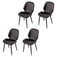 Scandinavian Conference Room Side Chair Matte Upholstered Finish Parsons Dining Chairs Dark Gray 4 Piece Set Black Clearhalo ' kitchen&dining_furn' 'Dining Chairs' 'Dining Tables & Seating' 'dining_chair' 'furn' 'furn_dining_chair' 'Furniture' 'furniture_dining_chair' 'Kitchen & Dining Furniture' 'kitchen' 3956260