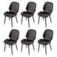 Scandinavian Conference Room Side Chair Matte Upholstered Finish Parsons Dining Chairs Dark Gray 6 Piece Set Black Clearhalo ' kitchen&dining_furn' 'Dining Chairs' 'Dining Tables & Seating' 'dining_chair' 'furn' 'furn_dining_chair' 'Furniture' 'furniture_dining_chair' 'Kitchen & Dining Furniture' 'kitchen' 3956261