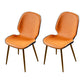 Scandinavian Conference Room Side Chair Matte Upholstered Finish Parsons Dining Chairs Orange 2 Piece Set Brass Gold Clearhalo ' kitchen&dining_furn' 'Dining Chairs' 'Dining Tables & Seating' 'dining_chair' 'furn' 'furn_dining_chair' 'Furniture' 'furniture_dining_chair' 'Kitchen & Dining Furniture' 'kitchen' 3956262