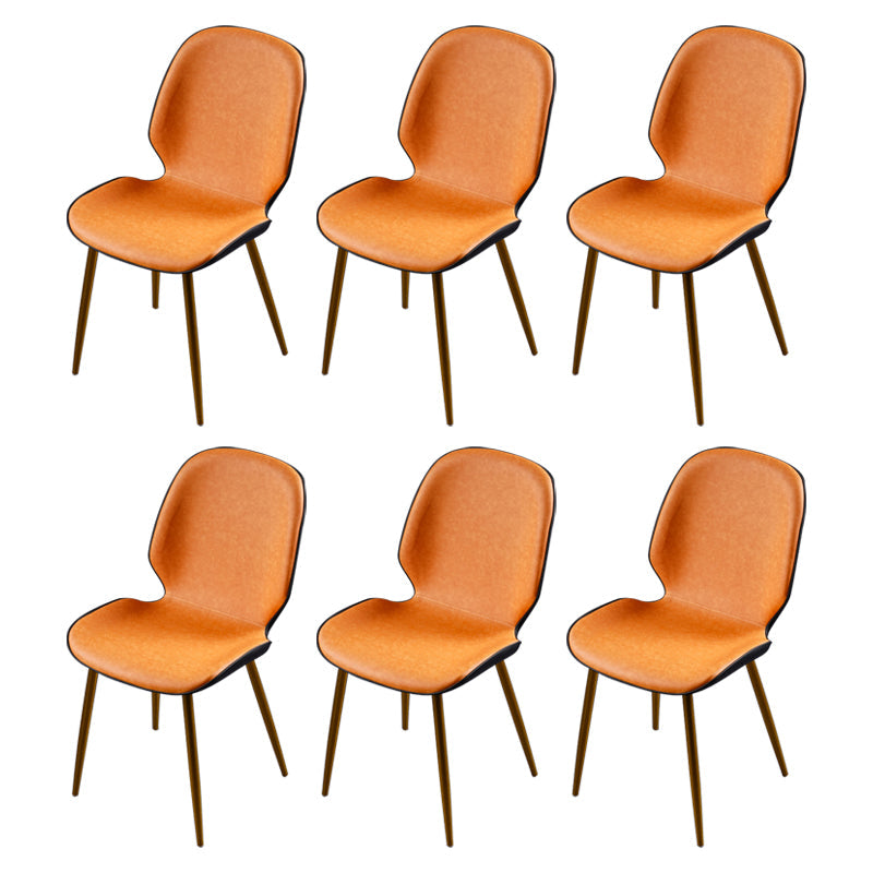 Scandinavian Conference Room Side Chair Matte Upholstered Finish Parsons Dining Chairs Orange 6 Piece Set Brass Gold Clearhalo ' kitchen&dining_furn' 'Dining Chairs' 'Dining Tables & Seating' 'dining_chair' 'furn' 'furn_dining_chair' 'Furniture' 'furniture_dining_chair' 'Kitchen & Dining Furniture' 'kitchen' 3956264