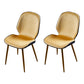 Scandinavian Conference Room Side Chair Matte Upholstered Finish Parsons Dining Chairs Yellow 2 Piece Set Brass Gold Clearhalo ' kitchen&dining_furn' 'Dining Chairs' 'Dining Tables & Seating' 'dining_chair' 'furn' 'furn_dining_chair' 'Furniture' 'furniture_dining_chair' 'Kitchen & Dining Furniture' 'kitchen' 3956268