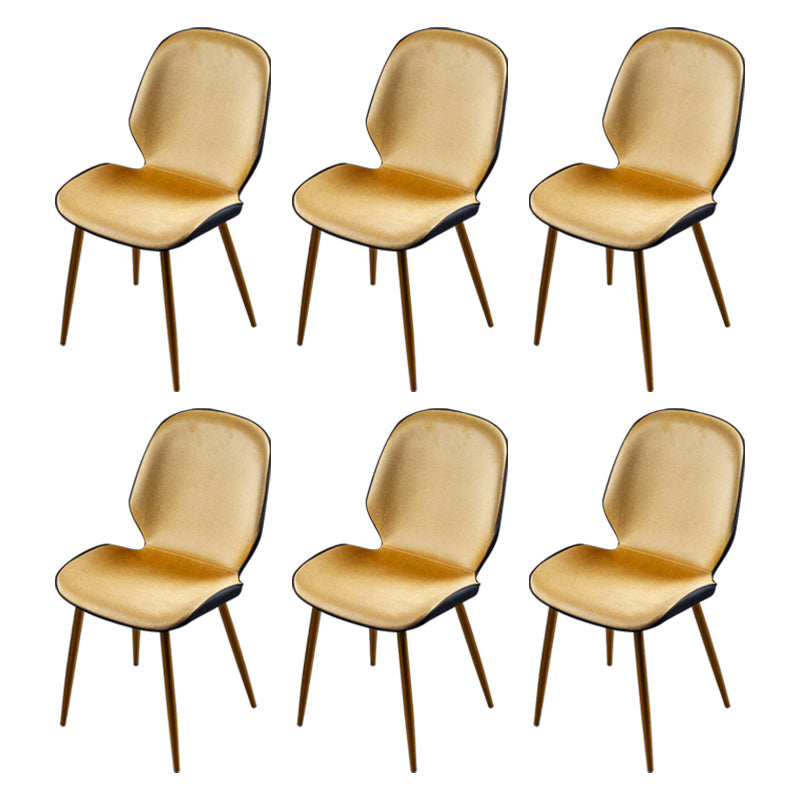 Scandinavian Conference Room Side Chair Matte Upholstered Finish Parsons Dining Chairs Yellow 6 Piece Set Brass Gold Clearhalo ' kitchen&dining_furn' 'Dining Chairs' 'Dining Tables & Seating' 'dining_chair' 'furn' 'furn_dining_chair' 'Furniture' 'furniture_dining_chair' 'Kitchen & Dining Furniture' 'kitchen' 3956270