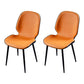Scandinavian Conference Room Side Chair Matte Upholstered Finish Parsons Dining Chairs Orange 2 Piece Set Black Clearhalo ' kitchen&dining_furn' 'Dining Chairs' 'Dining Tables & Seating' 'dining_chair' 'furn' 'furn_dining_chair' 'Furniture' 'furniture_dining_chair' 'Kitchen & Dining Furniture' 'kitchen' 3956271