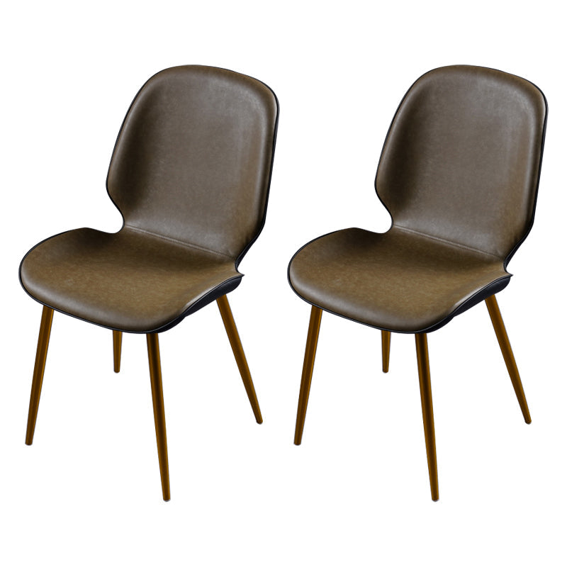 Scandinavian Conference Room Side Chair Matte Upholstered Finish Parsons Dining Chairs Coffee 2 Piece Set Brass Gold Clearhalo ' kitchen&dining_furn' 'Dining Chairs' 'Dining Tables & Seating' 'dining_chair' 'furn' 'furn_dining_chair' 'Furniture' 'furniture_dining_chair' 'Kitchen & Dining Furniture' 'kitchen' 3956274