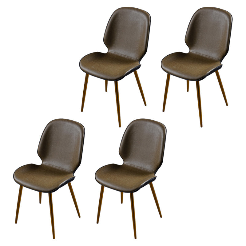 Scandinavian Conference Room Side Chair Matte Upholstered Finish Parsons Dining Chairs Coffee 4 Piece Set Brass Gold Clearhalo ' kitchen&dining_furn' 'Dining Chairs' 'Dining Tables & Seating' 'dining_chair' 'furn' 'furn_dining_chair' 'Furniture' 'furniture_dining_chair' 'Kitchen & Dining Furniture' 'kitchen' 3956275
