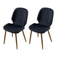 Scandinavian Conference Room Side Chair Matte Upholstered Finish Parsons Dining Chairs Black 2 Piece Set Brass Gold Clearhalo ' kitchen&dining_furn' 'Dining Chairs' 'Dining Tables & Seating' 'dining_chair' 'furn' 'furn_dining_chair' 'Furniture' 'furniture_dining_chair' 'Kitchen & Dining Furniture' 'kitchen' 3956280