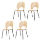 Contemporary Style Metal Chairs Open Back Dining Side Chair (Set of 4) Black Clearhalo ' kitchen&dining_furn' 'Dining Chairs' 'Dining Tables & Seating' 'dining_chair' 'furn' 'furn_dining_chair' 'Furniture' 'furniture_dining_chair' 'Kitchen & Dining Furniture' 'kitchen' 3956290