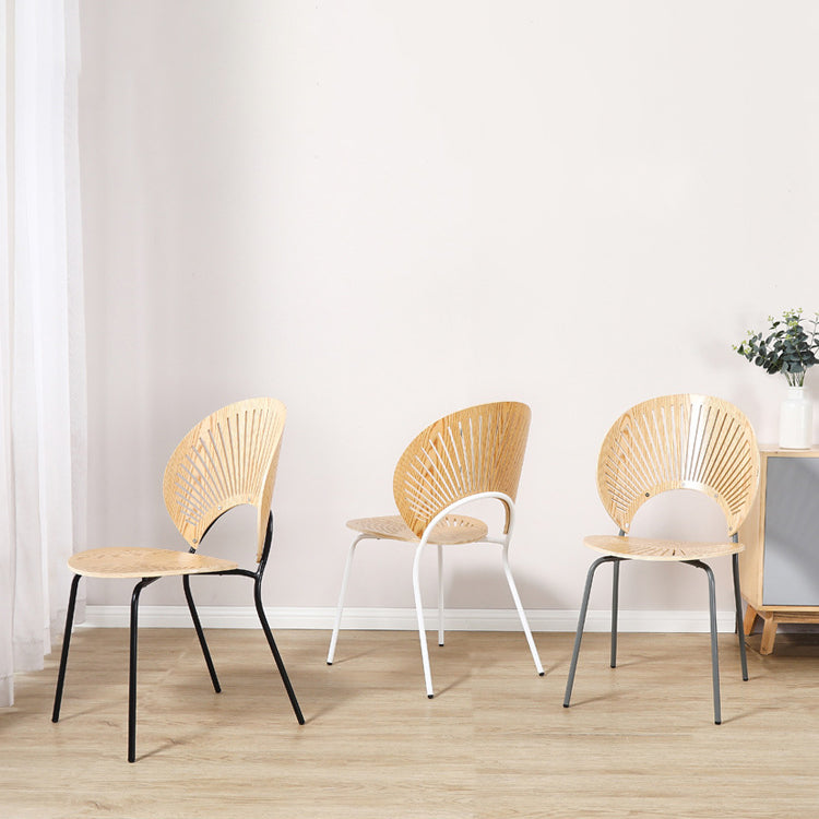 Contemporary Style Metal Chairs Open Back Dining Side Chair (Set of 4) Clearhalo ' kitchen&dining_furn' 'Dining Chairs' 'Dining Tables & Seating' 'dining_chair' 'furn' 'furn_dining_chair' 'Furniture' 'furniture_dining_chair' 'Kitchen & Dining Furniture' 'kitchen' 3956297