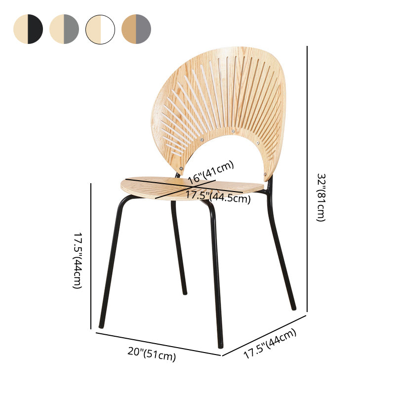 Contemporary Style Metal Chairs Open Back Dining Side Chair (Set of 4) Clearhalo ' kitchen&dining_furn' 'Dining Chairs' 'Dining Tables & Seating' 'dining_chair' 'furn' 'furn_dining_chair' 'Furniture' 'furniture_dining_chair' 'Kitchen & Dining Furniture' 'kitchen' 3956298