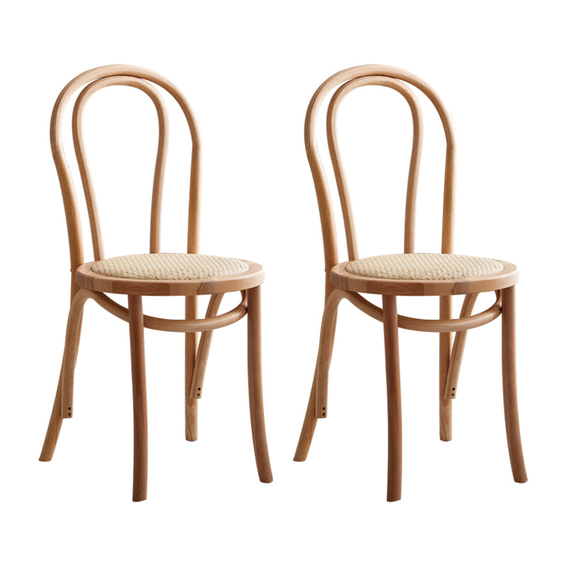 Contemporary Solid Beech Chairs Set Windsor Back Side Kitchen Dining Room Chairs Wood Wicker & Rattan 2 Piece Set Clearhalo ' kitchen&dining_furn' 'Dining Chairs' 'Dining Tables & Seating' 'dining_chair' 'furn' 'furn_dining_chair' 'Furniture' 'furniture_dining_chair' 'Kitchen & Dining Furniture' 'kitchen' 3956302