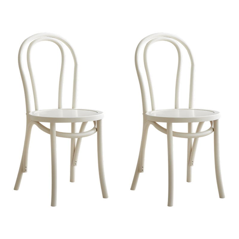 Contemporary Solid Beech Chairs Set Windsor Back Side Kitchen Dining Room Chairs White Wood 2 Piece Set Clearhalo ' kitchen&dining_furn' 'Dining Chairs' 'Dining Tables & Seating' 'dining_chair' 'furn' 'furn_dining_chair' 'Furniture' 'furniture_dining_chair' 'Kitchen & Dining Furniture' 'kitchen' 3956308