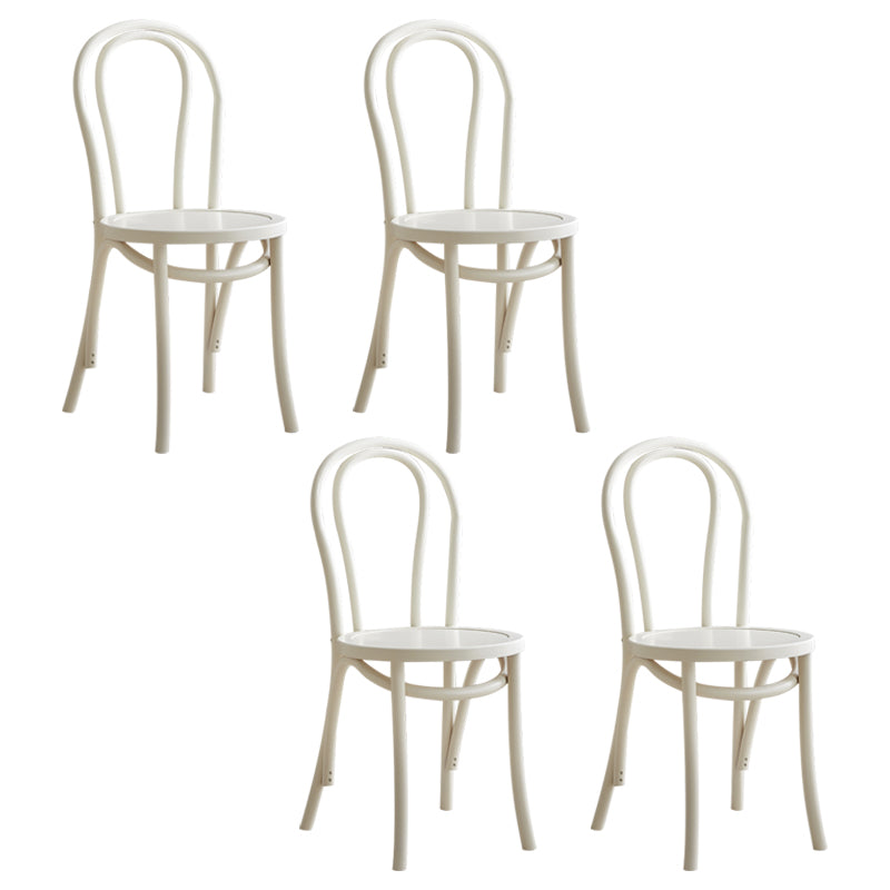 Contemporary Solid Beech Chairs Set Windsor Back Side Kitchen Dining Room Chairs White Wood 4 Piece Set Clearhalo ' kitchen&dining_furn' 'Dining Chairs' 'Dining Tables & Seating' 'dining_chair' 'furn' 'furn_dining_chair' 'Furniture' 'furniture_dining_chair' 'Kitchen & Dining Furniture' 'kitchen' 3956310