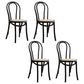 Contemporary Solid Beech Chairs Set Windsor Back Side Kitchen Dining Room Chairs Black Wicker & Rattan 4 Piece Set Clearhalo ' kitchen&dining_furn' 'Dining Chairs' 'Dining Tables & Seating' 'dining_chair' 'furn' 'furn_dining_chair' 'Furniture' 'furniture_dining_chair' 'Kitchen & Dining Furniture' 'kitchen' 3956320