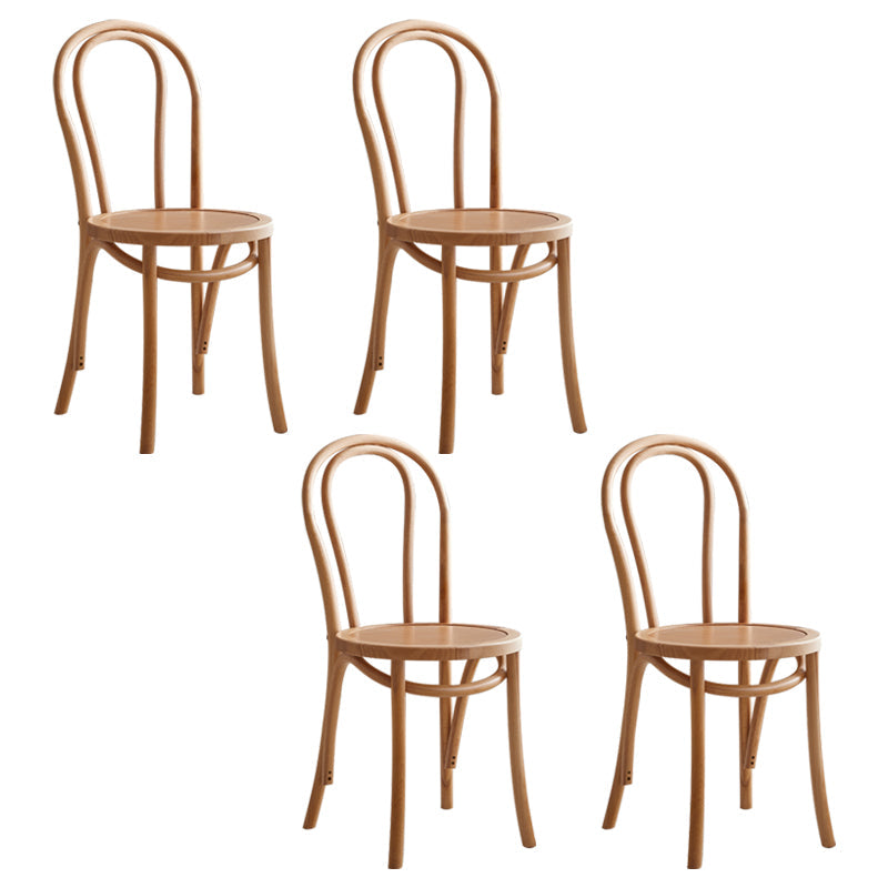 Contemporary Solid Beech Chairs Set Windsor Back Side Kitchen Dining Room Chairs Wood Wood 4 Piece Set Clearhalo ' kitchen&dining_furn' 'Dining Chairs' 'Dining Tables & Seating' 'dining_chair' 'furn' 'furn_dining_chair' 'Furniture' 'furniture_dining_chair' 'Kitchen & Dining Furniture' 'kitchen' 3956326