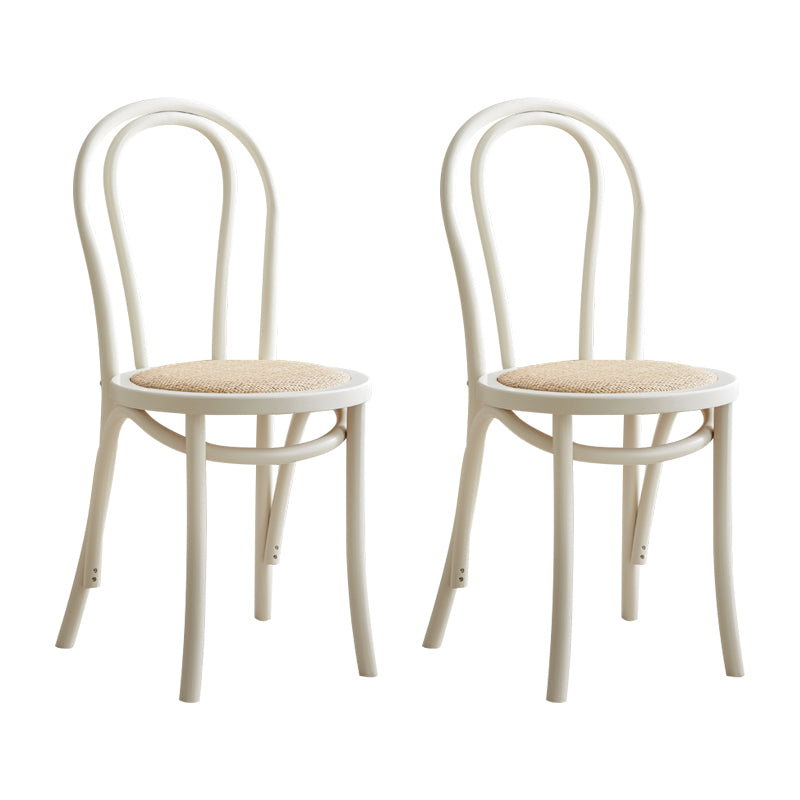 Contemporary Solid Beech Chairs Set Windsor Back Side Kitchen Dining Room Chairs White Wicker & Rattan 2 Piece Set Clearhalo ' kitchen&dining_furn' 'Dining Chairs' 'Dining Tables & Seating' 'dining_chair' 'furn' 'furn_dining_chair' 'Furniture' 'furniture_dining_chair' 'Kitchen & Dining Furniture' 'kitchen' 3956328