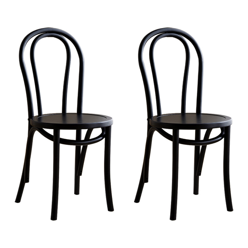 Contemporary Solid Beech Chairs Set Windsor Back Side Kitchen Dining Room Chairs Black Wood 2 Piece Set Clearhalo ' kitchen&dining_furn' 'Dining Chairs' 'Dining Tables & Seating' 'dining_chair' 'furn' 'furn_dining_chair' 'Furniture' 'furniture_dining_chair' 'Kitchen & Dining Furniture' 'kitchen' 3956331
