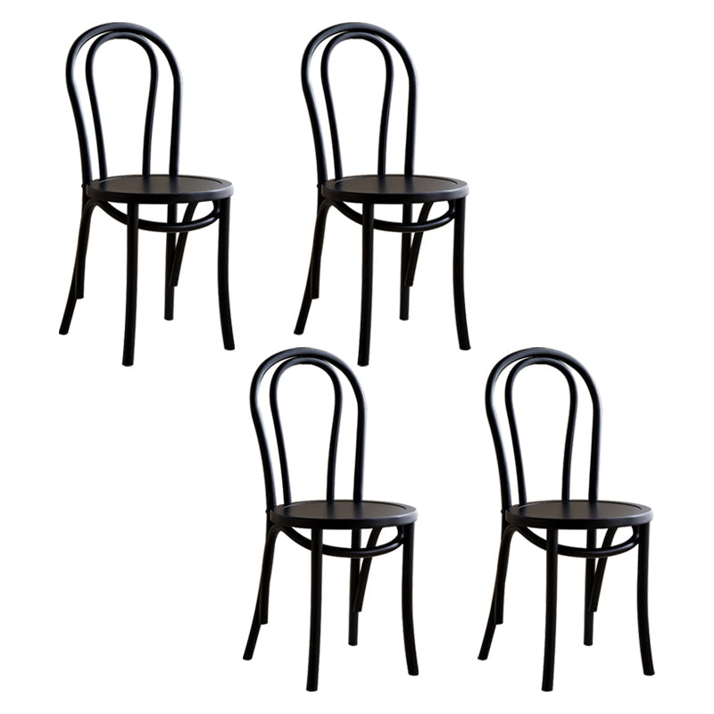 Contemporary Solid Beech Chairs Set Windsor Back Side Kitchen Dining Room Chairs Black Wood 4 Piece Set Clearhalo ' kitchen&dining_furn' 'Dining Chairs' 'Dining Tables & Seating' 'dining_chair' 'furn' 'furn_dining_chair' 'Furniture' 'furniture_dining_chair' 'Kitchen & Dining Furniture' 'kitchen' 3956332