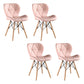 Modern Style Wood Chairs Set Wingback Side Kitchen Dining Chair (Set of 4) Pink Clearhalo ' kitchen&dining_furn' 'Dining Chairs' 'Dining Tables & Seating' 'dining_chair' 'Furniture' 'furniture_dining_chair' 'Kitchen & Dining Furniture' 'kitchen' 3956346