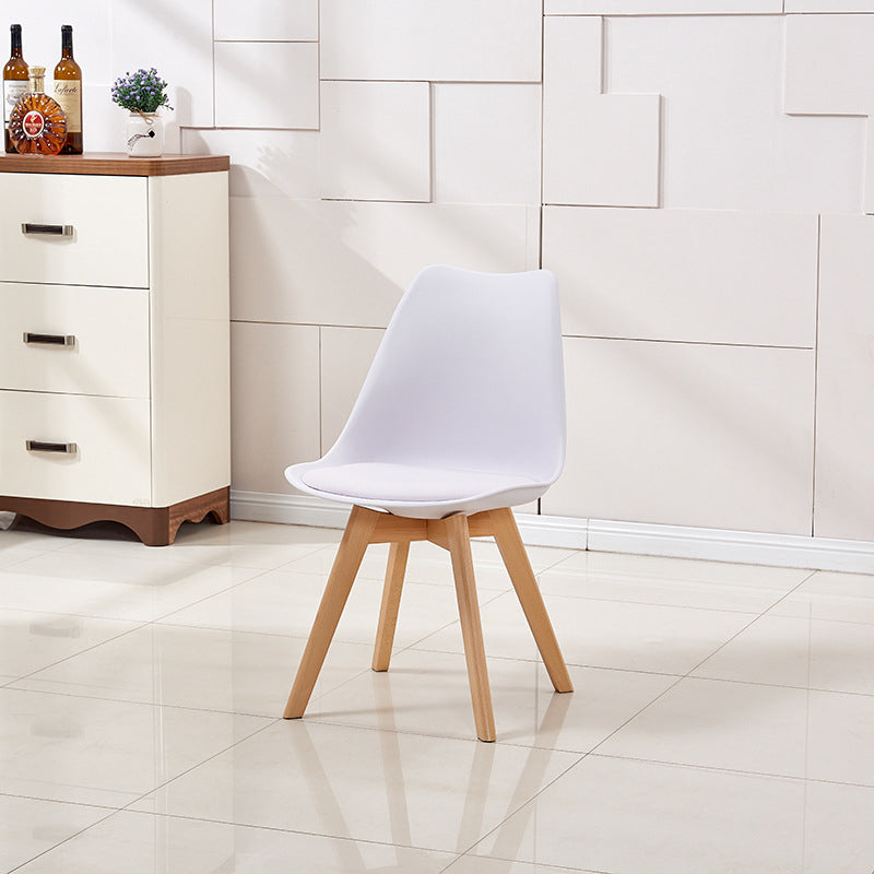 Contemporary Beech Wood Chairs Solid Back Side Kitchen Chair (Set of 4) Clearhalo ' kitchen&dining_furn' 'Dining Chairs' 'Dining Tables & Seating' 'dining_chair' 'Furniture' 'furniture_dining_chair' 'Kitchen & Dining Furniture' 'kitchen' 3956354