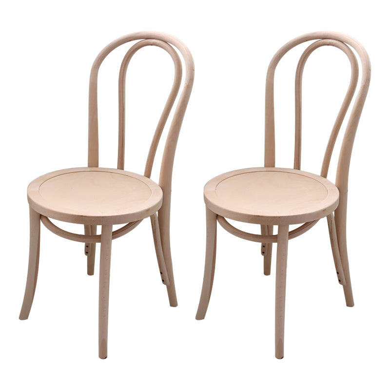 Contemporary Solid Beech Wood Chairs Windsor Back Side Dining Chair Set White Wood 2 Piece Set Clearhalo ' kitchen&dining_furn' 'Dining Chairs' 'Dining Tables & Seating' 'dining_chair' 'furn' 'furn_dining_chair' 'Furniture' 'furniture_dining_chair' 'Kitchen & Dining Furniture' 'kitchen' 3956379