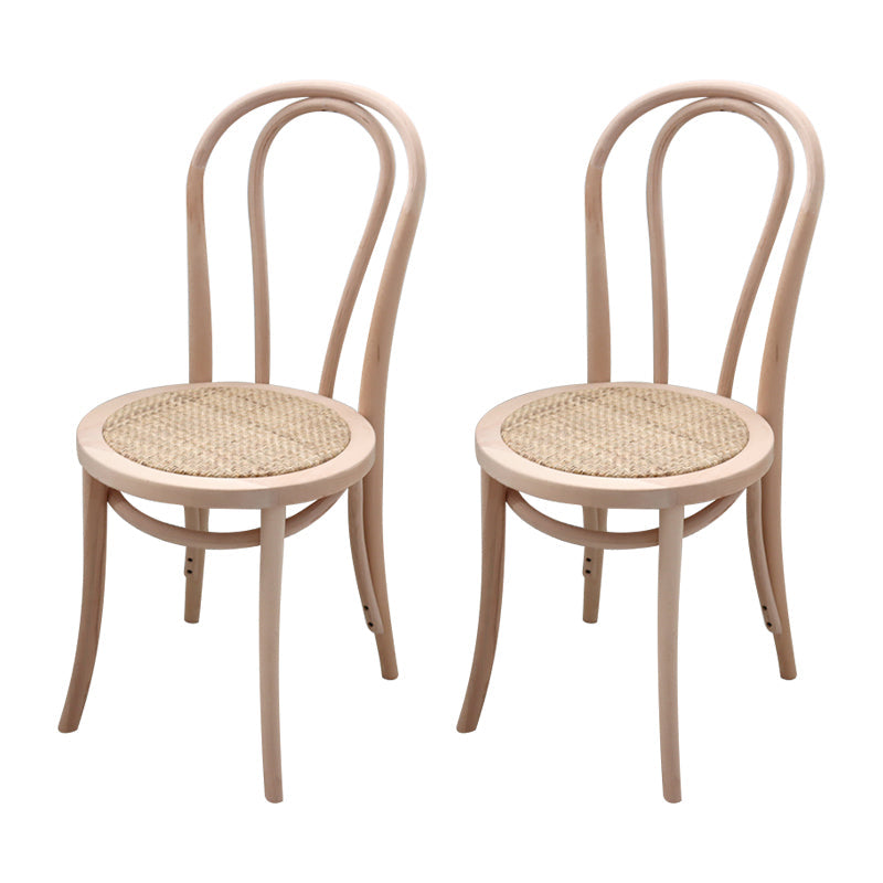 Contemporary Solid Beech Wood Chairs Windsor Back Side Dining Chair Set White Wicker & Rattan 2 Piece Set Clearhalo ' kitchen&dining_furn' 'Dining Chairs' 'Dining Tables & Seating' 'dining_chair' 'furn' 'furn_dining_chair' 'Furniture' 'furniture_dining_chair' 'Kitchen & Dining Furniture' 'kitchen' 3956385