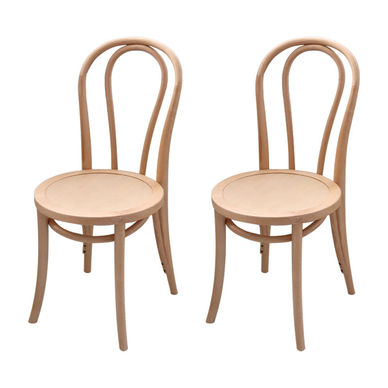 Contemporary Solid Beech Wood Chairs Windsor Back Side Dining Chair Set Wood Wood 2 Piece Set Clearhalo ' kitchen&dining_furn' 'Dining Chairs' 'Dining Tables & Seating' 'dining_chair' 'furn' 'furn_dining_chair' 'Furniture' 'furniture_dining_chair' 'Kitchen & Dining Furniture' 'kitchen' 3956388
