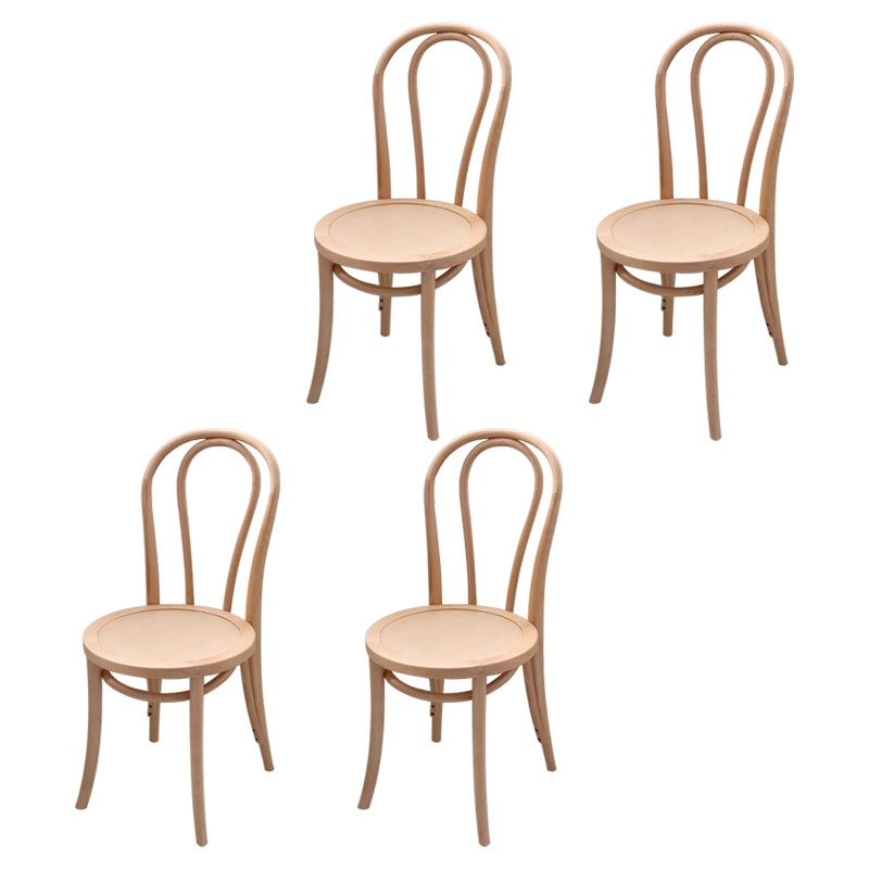 Contemporary Solid Beech Wood Chairs Windsor Back Side Dining Chair Set Wood Wood 4 Piece Set Clearhalo ' kitchen&dining_furn' 'Dining Chairs' 'Dining Tables & Seating' 'dining_chair' 'furn' 'furn_dining_chair' 'Furniture' 'furniture_dining_chair' 'Kitchen & Dining Furniture' 'kitchen' 3956389