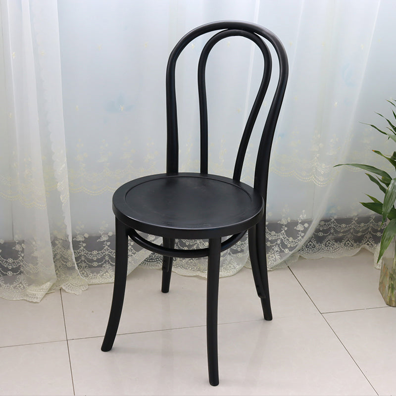 Contemporary Solid Beech Wood Chairs Windsor Back Side Dining Chair Set Black Wood 1 Piece Clearhalo ' kitchen&dining_furn' 'Dining Chairs' 'Dining Tables & Seating' 'dining_chair' 'furn' 'furn_dining_chair' 'Furniture' 'furniture_dining_chair' 'Kitchen & Dining Furniture' 'kitchen' 3956396