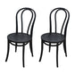 Contemporary Solid Beech Wood Chairs Windsor Back Side Dining Chair Set Black Wood 2 Piece Set Clearhalo ' kitchen&dining_furn' 'Dining Chairs' 'Dining Tables & Seating' 'dining_chair' 'furn' 'furn_dining_chair' 'Furniture' 'furniture_dining_chair' 'Kitchen & Dining Furniture' 'kitchen' 3956397