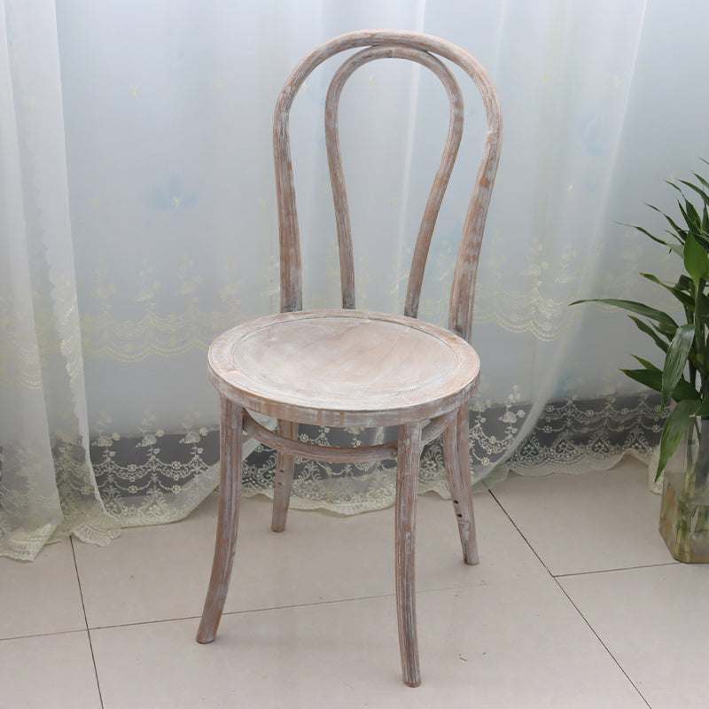 Contemporary Solid Beech Wood Chairs Windsor Back Side Dining Chair Set Distressed White Wood 1 Piece Clearhalo ' kitchen&dining_furn' 'Dining Chairs' 'Dining Tables & Seating' 'dining_chair' 'furn' 'furn_dining_chair' 'Furniture' 'furniture_dining_chair' 'Kitchen & Dining Furniture' 'kitchen' 3956402