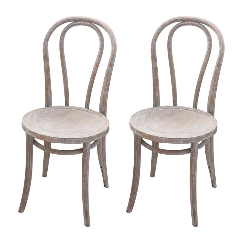 Contemporary Solid Beech Wood Chairs Windsor Back Side Dining Chair Set Distressed White Wood 2 Piece Set Clearhalo ' kitchen&dining_furn' 'Dining Chairs' 'Dining Tables & Seating' 'dining_chair' 'furn' 'furn_dining_chair' 'Furniture' 'furniture_dining_chair' 'Kitchen & Dining Furniture' 'kitchen' 3956403