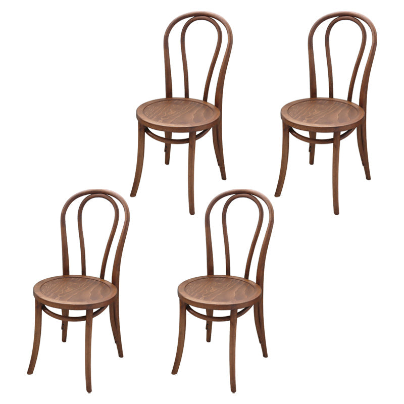 Contemporary Solid Beech Wood Chairs Windsor Back Side Dining Chair Set Distressed Wood Wood 4 Piece Set Clearhalo ' kitchen&dining_furn' 'Dining Chairs' 'Dining Tables & Seating' 'dining_chair' 'furn' 'furn_dining_chair' 'Furniture' 'furniture_dining_chair' 'Kitchen & Dining Furniture' 'kitchen' 3956410