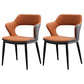 Minimalist Style Leather Dining Chairs Open Back Dining Side Chairs for Home Brown 2 Piece Set Clearhalo ' kitchen&dining_furn' 'Dining Chairs' 'Dining Tables & Seating' 'dining_chair' 'furn' 'furn_dining_chair' 'Furniture' 'furniture_dining_chair' 'Kitchen & Dining Furniture' 'kitchen' 3956427
