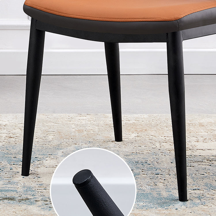 Minimalist Style Leather Dining Chairs Open Back Dining Side Chairs for Home Clearhalo ' kitchen&dining_furn' 'Dining Chairs' 'Dining Tables & Seating' 'dining_chair' 'furn' 'furn_dining_chair' 'Furniture' 'furniture_dining_chair' 'Kitchen & Dining Furniture' 'kitchen' 3956431