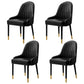 Scandinavian Indoor Armchair Metal Upholstered Parsons Back Dining Room Chair Black 4 Piece Set Clearhalo ' kitchen&dining_furn' 'Dining Chairs' 'Dining Tables & Seating' 'dining_chair' 'furn' 'furn_dining_chair' 'Furniture' 'furniture_dining_chair' 'Kitchen & Dining Furniture' 'kitchen' 3956449