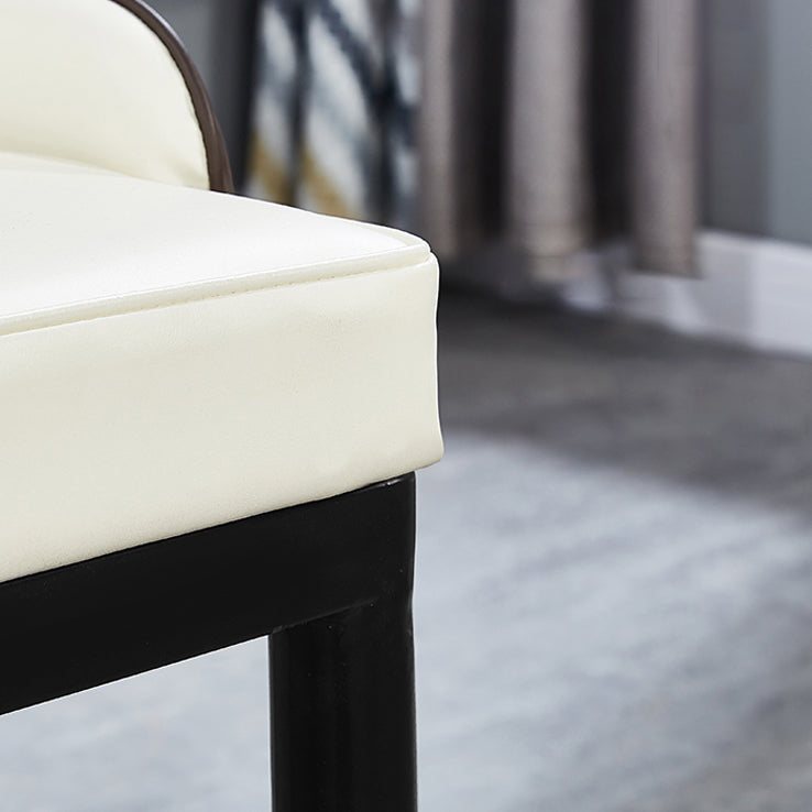 Scandinavian Indoor Armchair Metal Upholstered Parsons Back Dining Room Chair Clearhalo ' kitchen&dining_furn' 'Dining Chairs' 'Dining Tables & Seating' 'dining_chair' 'furn' 'furn_dining_chair' 'Furniture' 'furniture_dining_chair' 'Kitchen & Dining Furniture' 'kitchen' 3956457