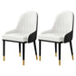 Scandinavian Indoor Armchair Metal Upholstered Parsons Back Dining Room Chair White 2 Piece Set Clearhalo ' kitchen&dining_furn' 'Dining Chairs' 'Dining Tables & Seating' 'dining_chair' 'furn' 'furn_dining_chair' 'Furniture' 'furniture_dining_chair' 'Kitchen & Dining Furniture' 'kitchen' 3956460