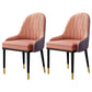 Scandinavian Indoor Armchair Metal Upholstered Parsons Back Dining Room Chair Pink 2 Piece Set Clearhalo ' kitchen&dining_furn' 'Dining Chairs' 'Dining Tables & Seating' 'dining_chair' 'furn' 'furn_dining_chair' 'Furniture' 'furniture_dining_chair' 'Kitchen & Dining Furniture' 'kitchen' 3956470