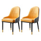 Scandinavian Indoor Armchair Metal Upholstered Parsons Back Dining Room Chair Yellow 2 Piece Set Clearhalo ' kitchen&dining_furn' 'Dining Chairs' 'Dining Tables & Seating' 'dining_chair' 'furn' 'furn_dining_chair' 'Furniture' 'furniture_dining_chair' 'Kitchen & Dining Furniture' 'kitchen' 3956473