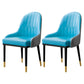 Scandinavian Indoor Armchair Metal Upholstered Parsons Back Dining Room Chair Blue 2 Piece Set Clearhalo ' kitchen&dining_furn' 'Dining Chairs' 'Dining Tables & Seating' 'dining_chair' 'furn' 'furn_dining_chair' 'Furniture' 'furniture_dining_chair' 'Kitchen & Dining Furniture' 'kitchen' 3956476