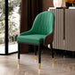 Scandinavian Indoor Armchair Metal Upholstered Parsons Back Dining Room Chair Green 1 Piece Clearhalo ' kitchen&dining_furn' 'Dining Chairs' 'Dining Tables & Seating' 'dining_chair' 'furn' 'furn_dining_chair' 'Furniture' 'furniture_dining_chair' 'Kitchen & Dining Furniture' 'kitchen' 3956481